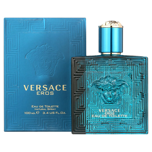 Versace Eros Eau de Toilette, Cologne for Men, 3.4 fl oz