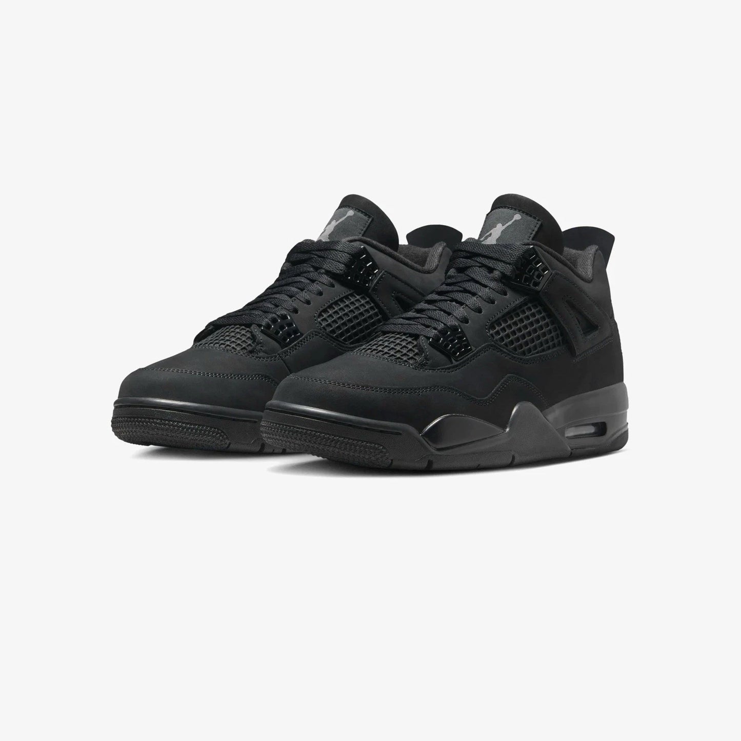 Air Jordan 4 Retro Black Cat 2020 - Nubuck Suede Upper, Black/Black-Light Graphite