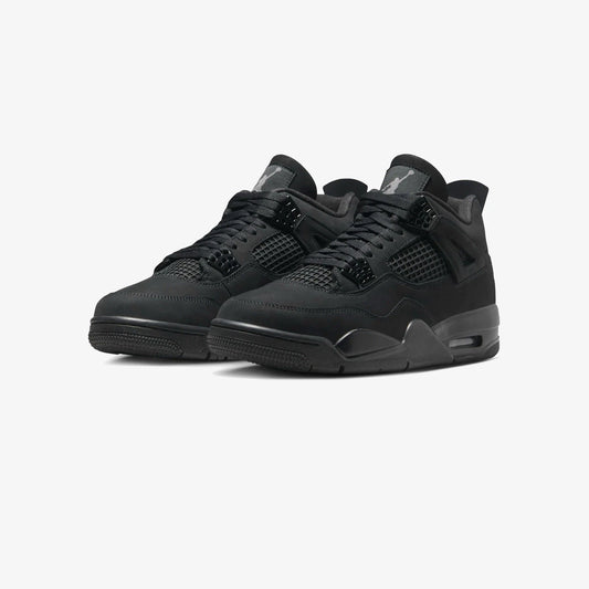Air Jordan 4 Retro Black Cat 2020 - Nubuck Suede Upper, Black/Black-Light Graphite