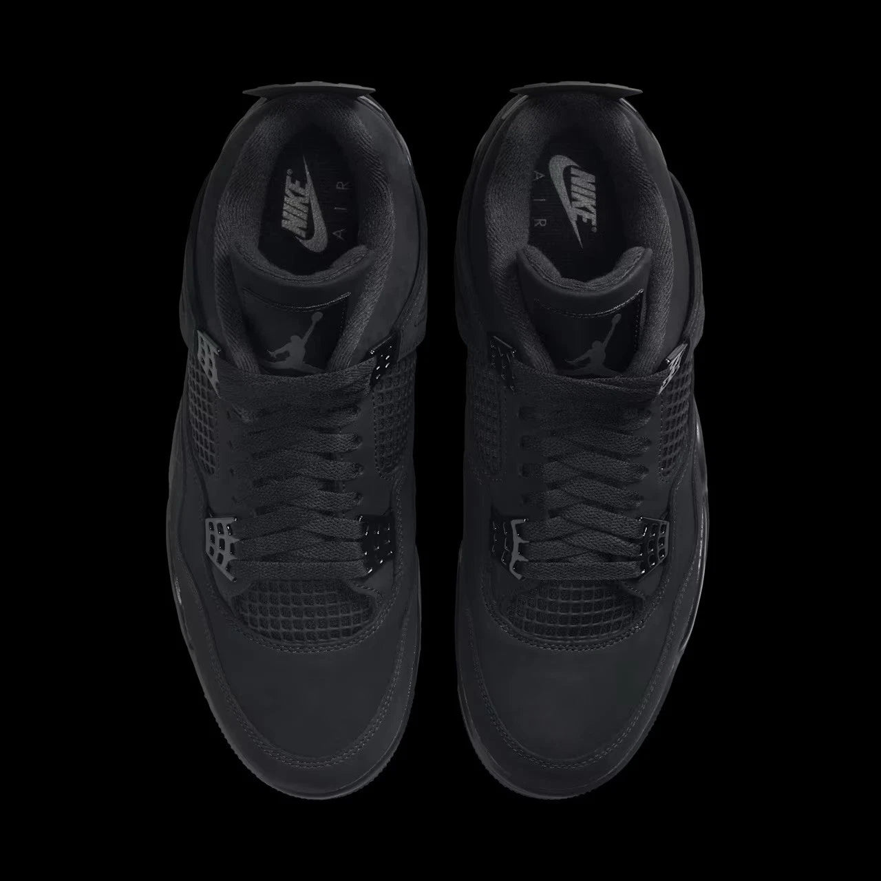 Air Jordan 4 Retro Black Cat 2020 - Nubuck Suede Upper, Black/Black-Light Graphite